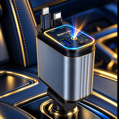 Portable Four-in-one 120W Starry Sky Car Charger