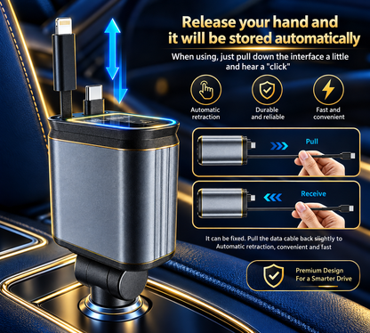 Portable Four-in-one 120W Starry Sky Car Charger
