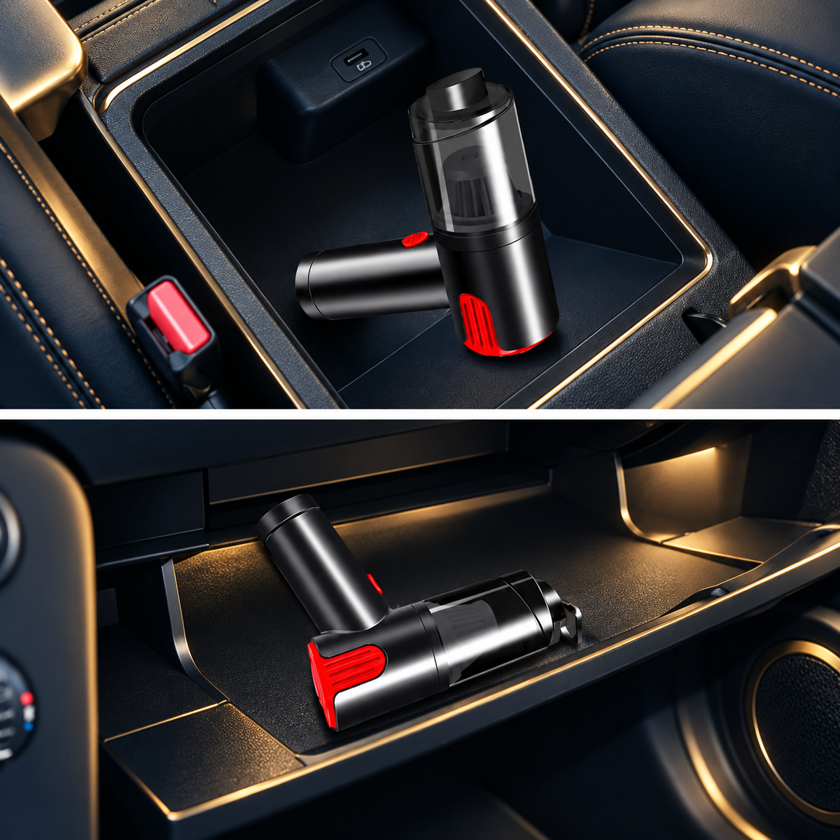 Wireless-red Car Vacuum Cleaner USB Charging Portable