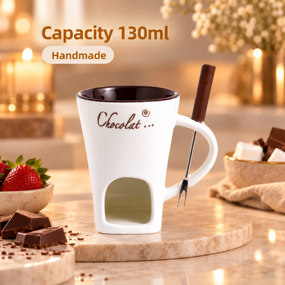Ceramic chocolate melting cup