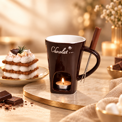Ceramic chocolate melting cup