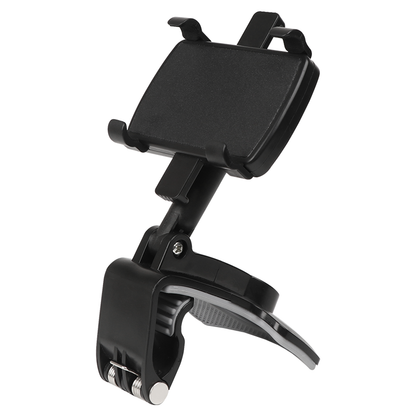 Black phone mount on a white background