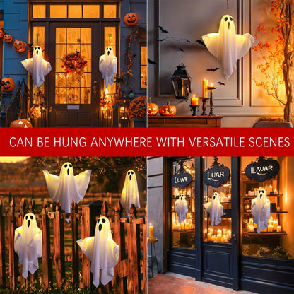 Spooky Halloween Light Up Ghost – Hanging Decoration for Trees, Windows & Indoor/Outdoor Scary Decor