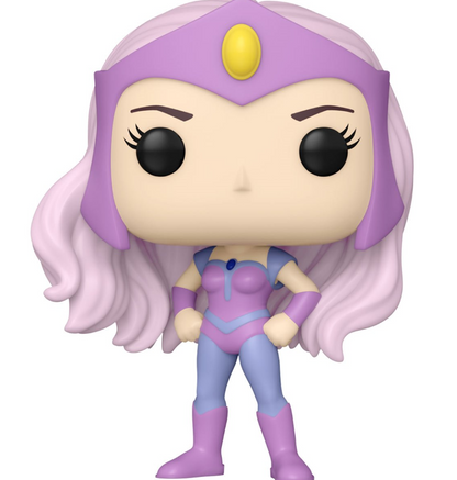 Funko Pop! vinyl figure with purple and pink hair and outfit on a white background